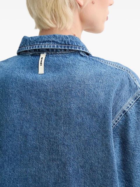 Sunnei half-zip denim top - Blue