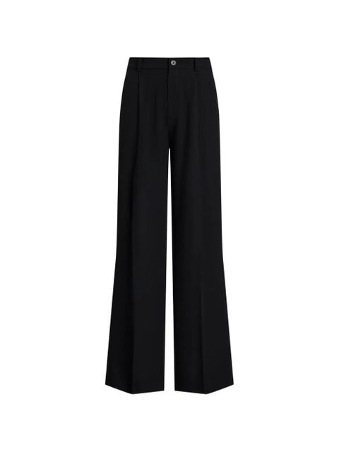 Lauren Ralph Lauren Georgette pleated wide-leg trousers - Black - zdjęcie produktu nr 1