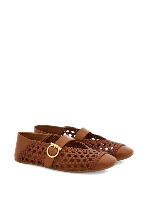 Ferragamo braided buckle ballet flat - Brown - zdjęcie produktu nr 2
