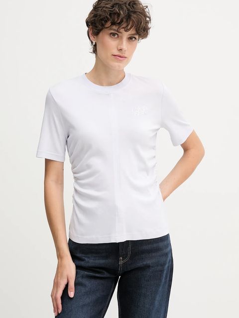 Calvin Klein Jeans t-shirt bawełniany damski kolor fioletowy LV047D211G