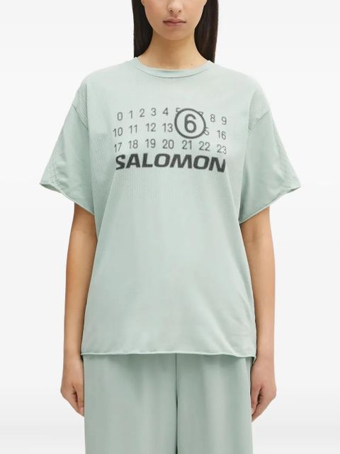 MM6 Maison Margiela x Salomon print textured seamless T-shirt - Green - zdjęcie produktu nr 1