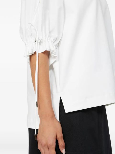 Max Mara ruffled-sleeve top - White
