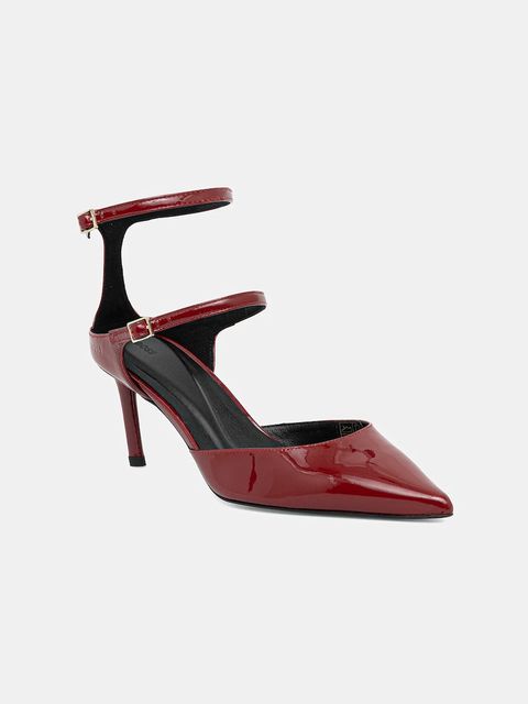 BOSS szpilki skórzane Gracey kolor bordowy 50552770 - zdjęcie produktu nr 1