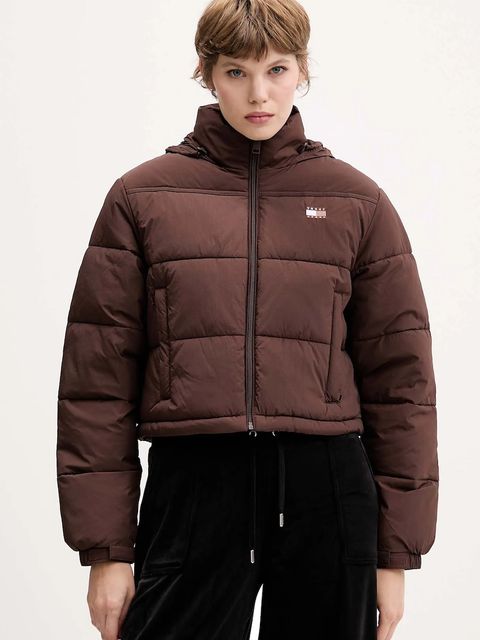 Tommy Jeans kurtka kolor brązowy zimowa DW0DW21620 - zdjęcie produktu nr 1