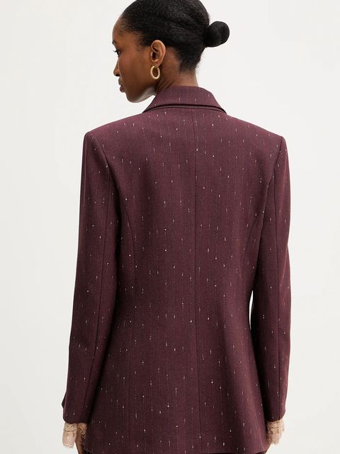 Haveone marynarka kolor bordowy dwurzędowa JGE-P031 - zdjęcie produktu nr 2