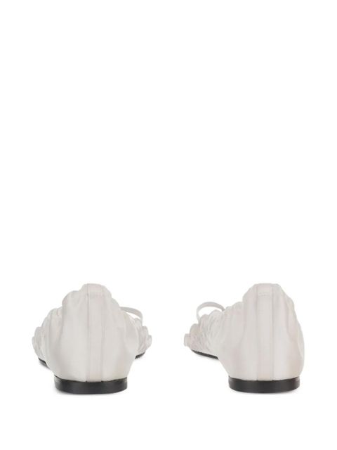 Jacquemus lace up flat shoes - White