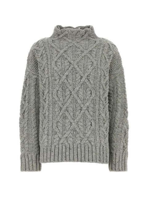 Jil Sander cable-knit wool sweater - Grey - zdjęcie produktu nr 1