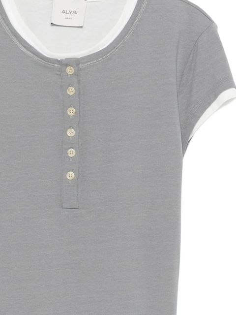 Alysi buttoned T-shirt - Grey