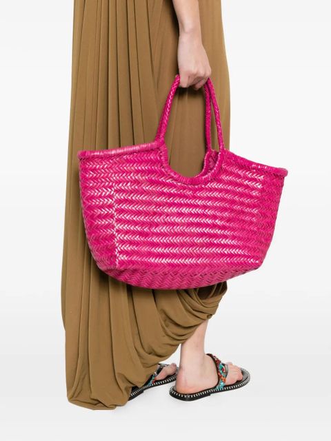 DRAGON DIFFUSION leather woven shoulder bag - Pink - zdjęcie produktu nr 2
