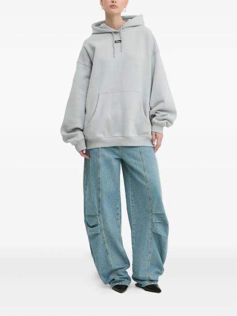 ROTATE BIRGER CHRISTENSEN logo-patch hoodie - Blue