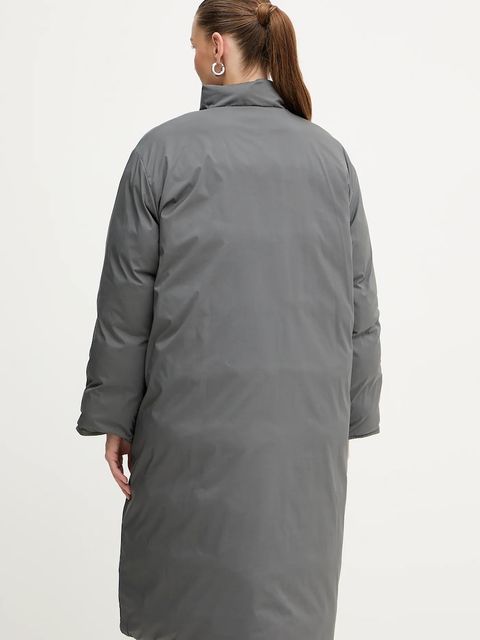 BOSS kurtka dwustronna z domieszką wełny kolor szary zimowa 50546820