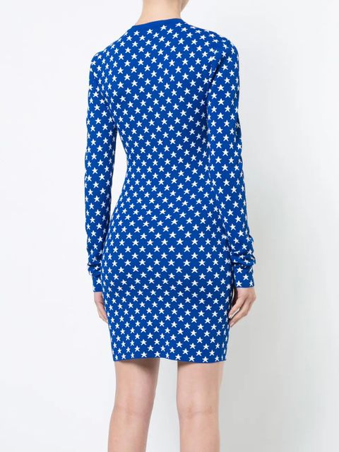 Givenchy star print fitted mini dress - Blue