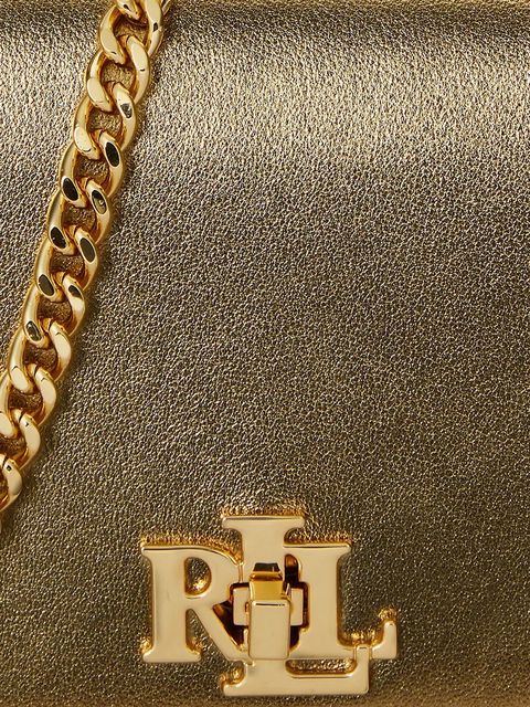 Lauren Ralph Lauren torebka skórzana kolor złoty 432P02411