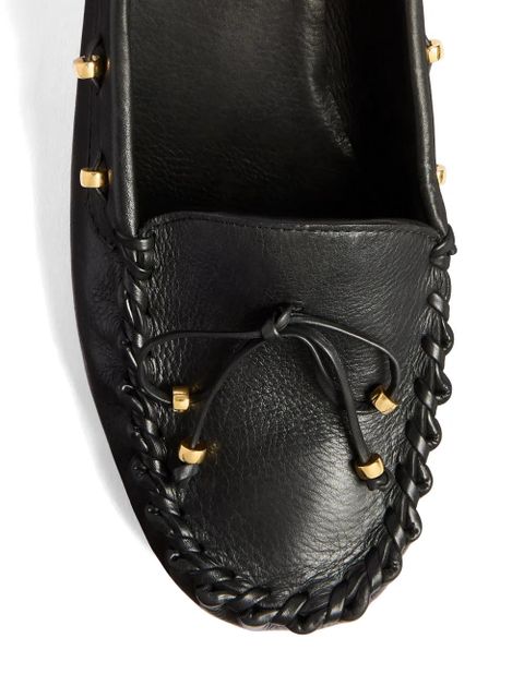 KHAITE round toe leather pumps - Black