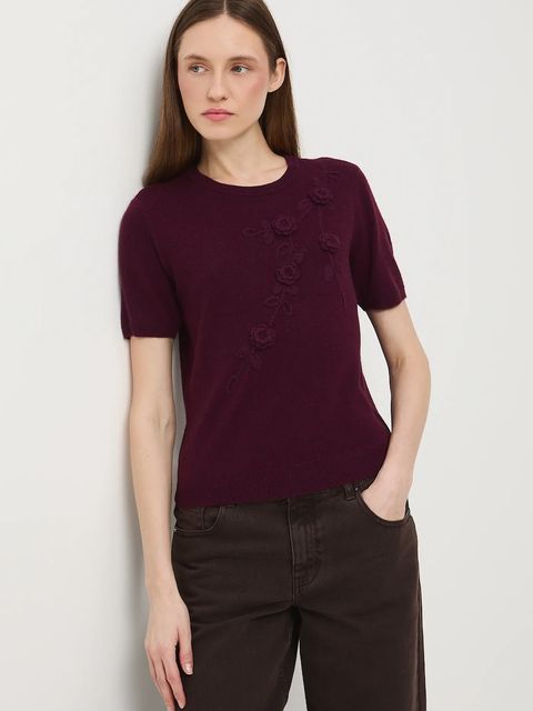 Medicine t-shirt damski kolor bordowy - zdjęcie produktu nr 1