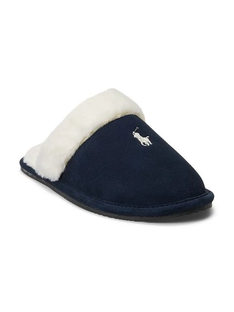 Polo Ralph Lauren kapcie zamszowe Kelcie kolor granatowy 842P03595002 - zdjęcie produktu nr 2