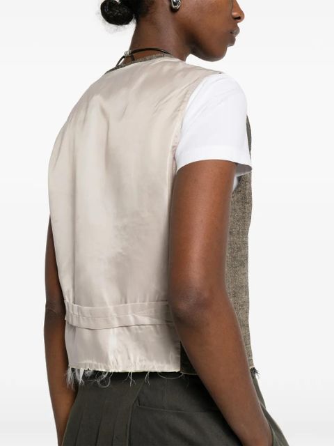 OUR LEGACY Base V-neck waistcoat - Green