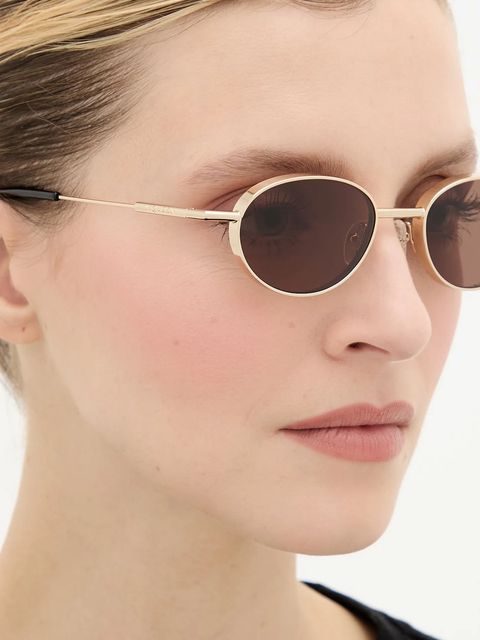 Alexander McQueen okulary przeciwsłoneczne kolor złoty AM0523S