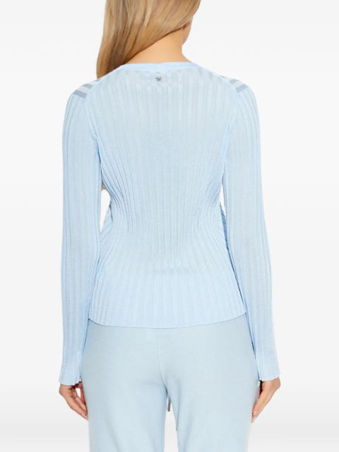 Versace ribbed-knit top - Blue
