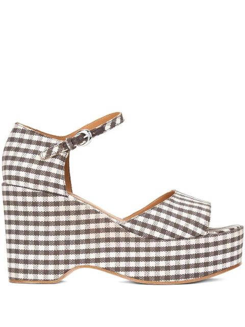 STAUD 95mm Stella platform sandals - Brown - zdjęcie produktu nr 1