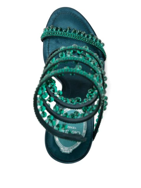 René Caovilla 100mm Chandelier sandals - Green