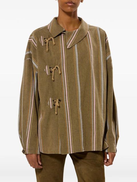 ISABEL MARANT Rasmia striped-pattern jacket - Green
