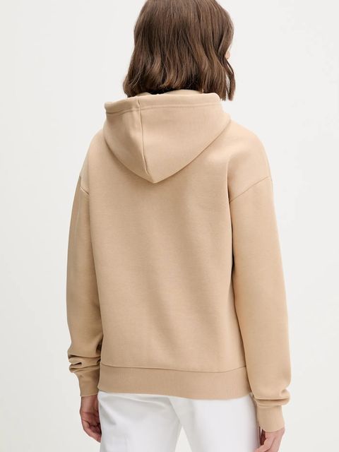 Desigual bluza BASIC damska kolor beżowy z kapturem gładka 25WWSK13