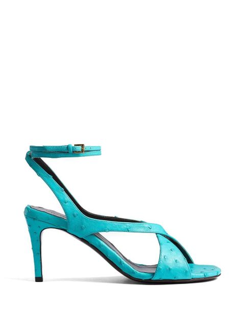 KHAITE Liria cross strap sandals - Blue - zdjęcie produktu nr 1