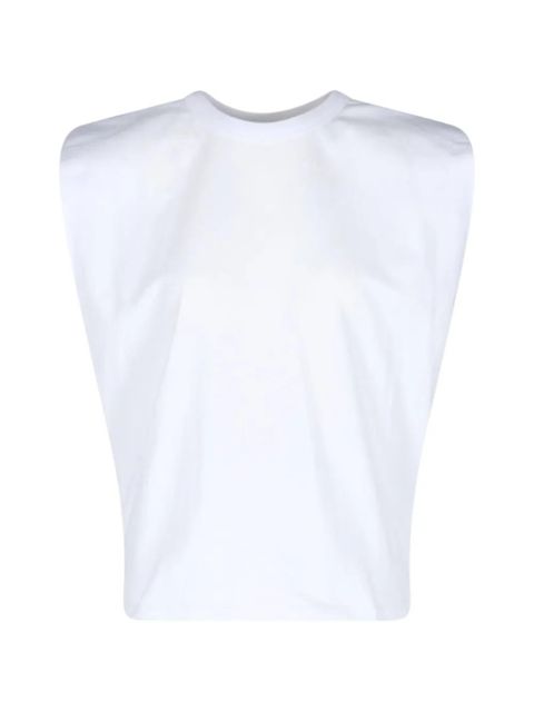 The Frankie Shop Eva padded-shoulder T-shirt - White - zdjęcie produktu nr 1
