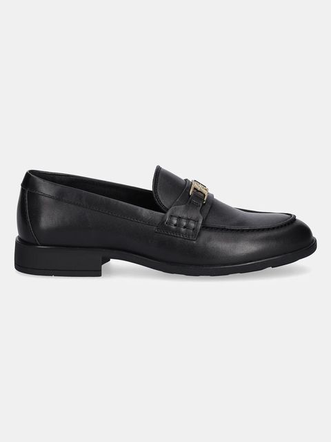 Tommy Hilfiger mokasyny skórzane TH LOGO LEATHER LOAFER - zdjęcie produktu nr 1