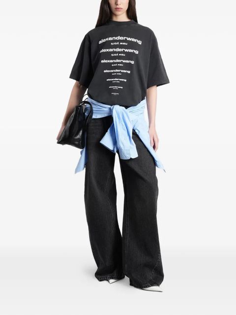 Alexander Wang washed-effect barrel-leg jeans - Grey - zdjęcie produktu nr 2