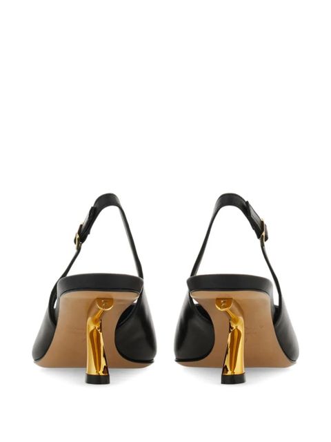 Ferragamo Sculptural heel slingback - Black