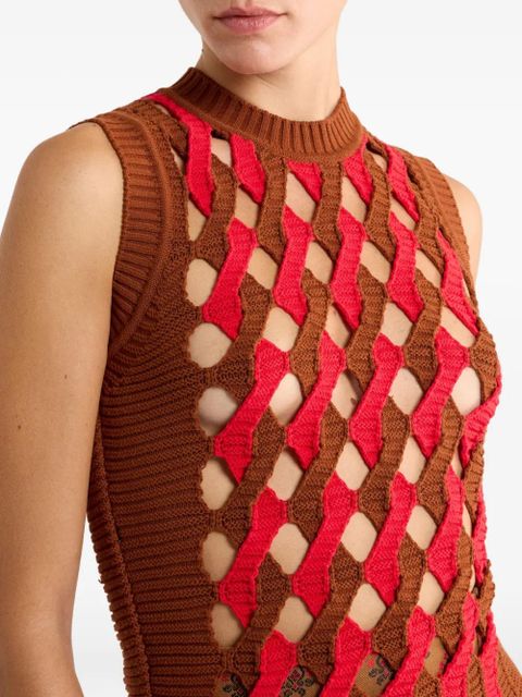 ETRO round-neck vest - Brown