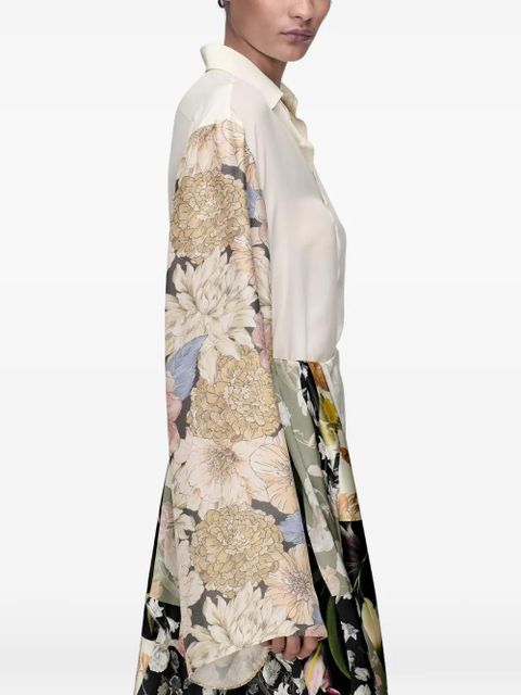 Maison Margiela floral-sleeve shirt - Neutrals