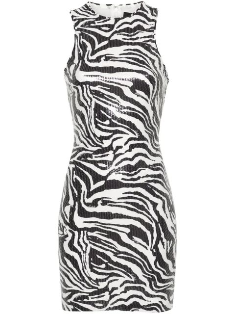 ROTATE BIRGER CHRISTENSEN zebra-print sequin embellished dress - White - zdjęcie produktu nr 1