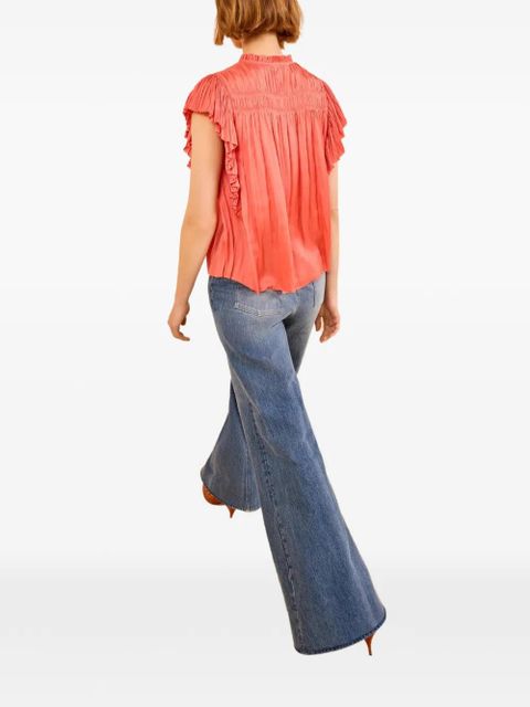 Ulla Johnson Agosta flutter sleeve top - Pink - zdjęcie produktu nr 2