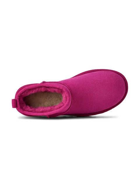 UGG śniegowce zamszowe Classic Ultra Mini kolor różowy 1116109.DNY