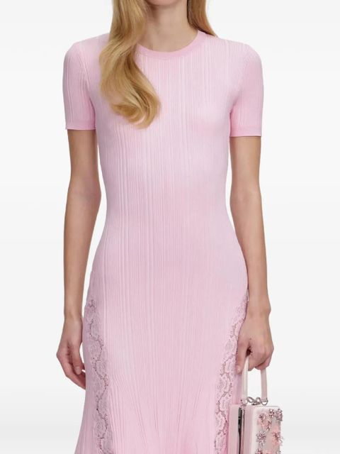 Self-Portrait lace midi dress - Pink