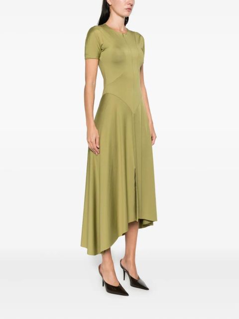 Victoria Beckham zip midi dress - Green - zdjęcie produktu nr 2