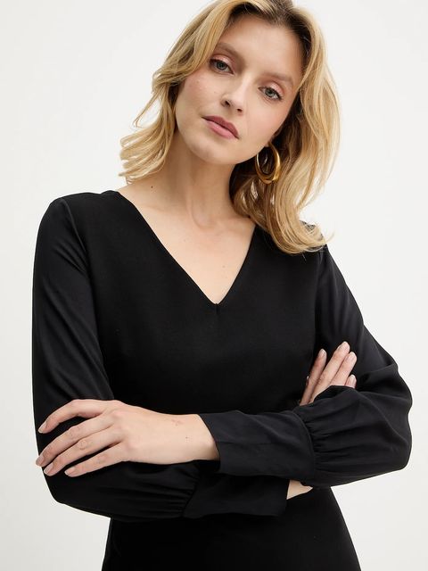 Armani Exchange sukienka kolor czarny mini prosta XW000756 AF16136