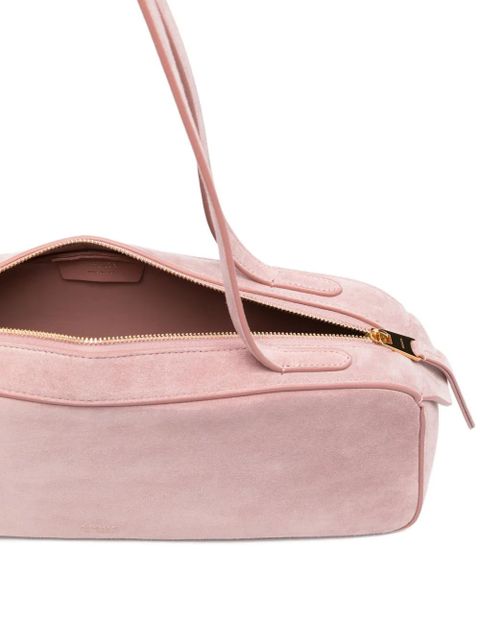 KHAITE zip suede tote bag - Pink