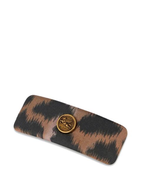 ETRO leopard-print hair clip - Black - zdjęcie produktu nr 1
