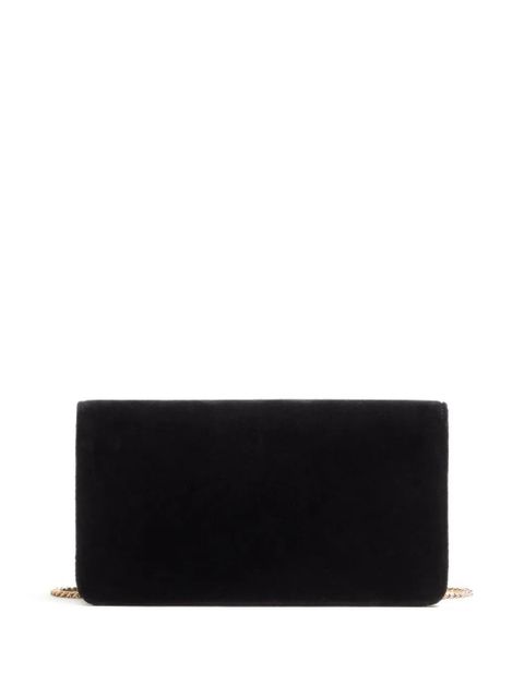 Valentino Garavani Vlogo Signature velvet bow clutch bag - Black - zdjęcie produktu nr 2
