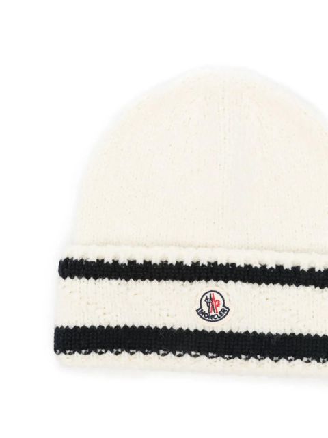 Moncler virgin wool-blend beanie - Neutrals - zdjęcie produktu nr 2