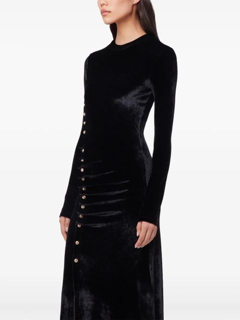 Rabanne draped velvet maxi dress - Black