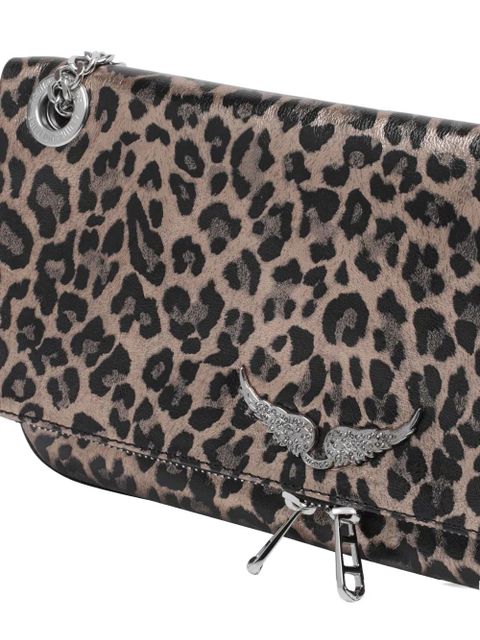 Zadig&Voltaire Rock Nano animal print chain shoulder bag - Neutrals