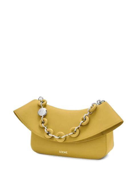 LOEWE medium Ola chain-handle shoulder bag - Yellow - zdjęcie produktu nr 2