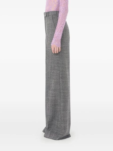 Valentino Garavani pressed-crease virgin-wool trousers - Grey