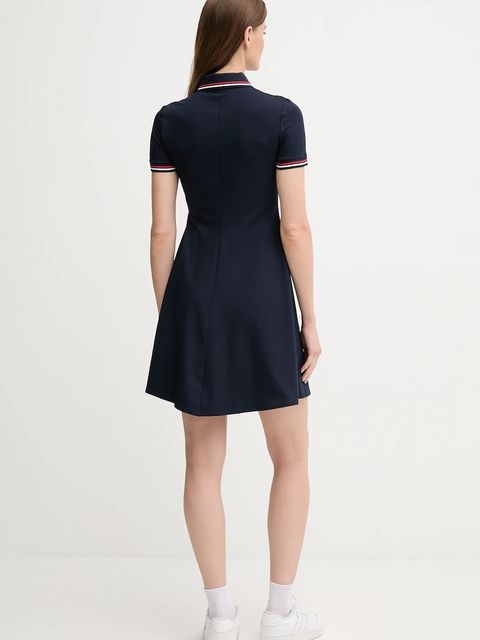 Lacoste sukienka kolor granatowy mini rozkloszowana EF5288