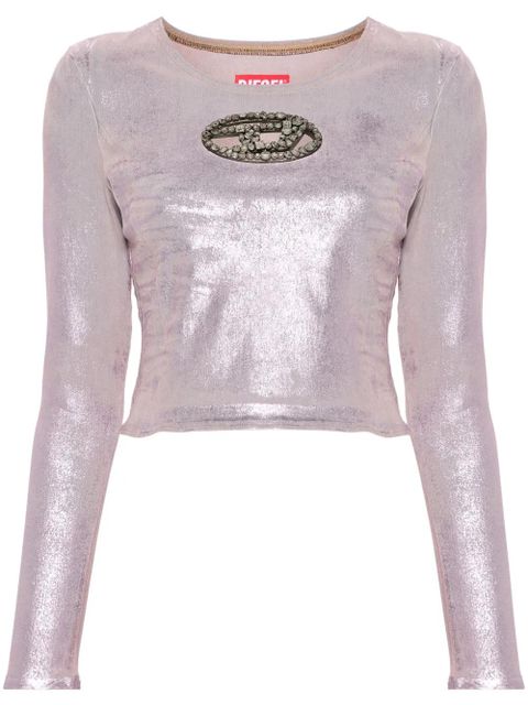 Diesel De-Top1-Fsd crystal-embellished top - Pink - zdjęcie produktu nr 1